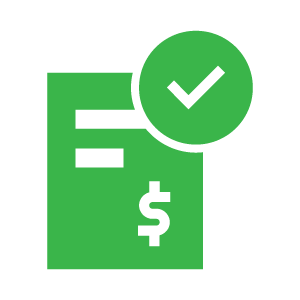 green Astound easy to understand bill icon