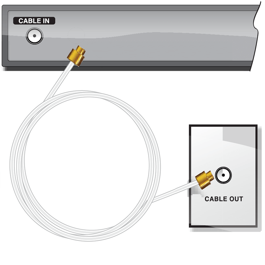 HDTV self-install Step 1-1 setting up your HDTV - connect cord to wall cable outlet